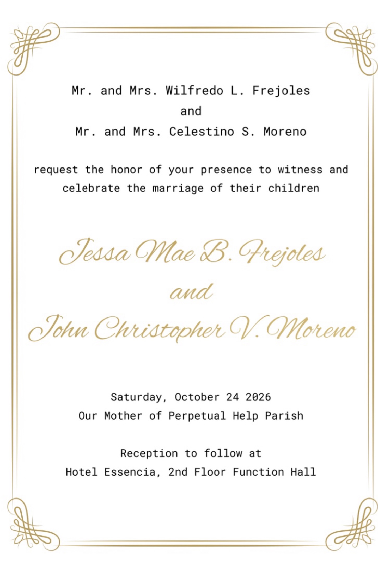 Formal Wedding Invitation