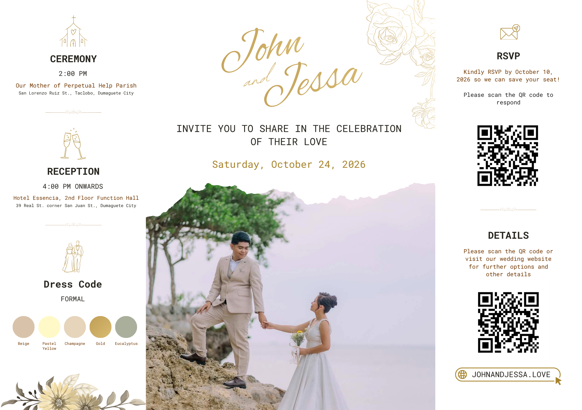 John and Jessa Wedding Celebration Invitation